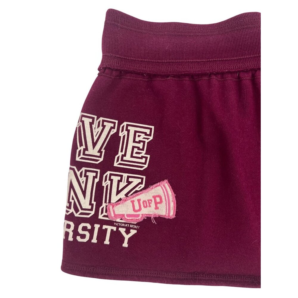 RARE Vintage Y2K Victoria's Secret PINK Burgundy Logo Mini Skirt - Picture 16 of 16